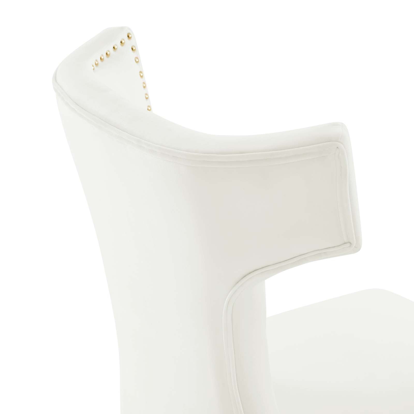 Curve Performance Velvet Dining Chairs Set of 2 by Modway