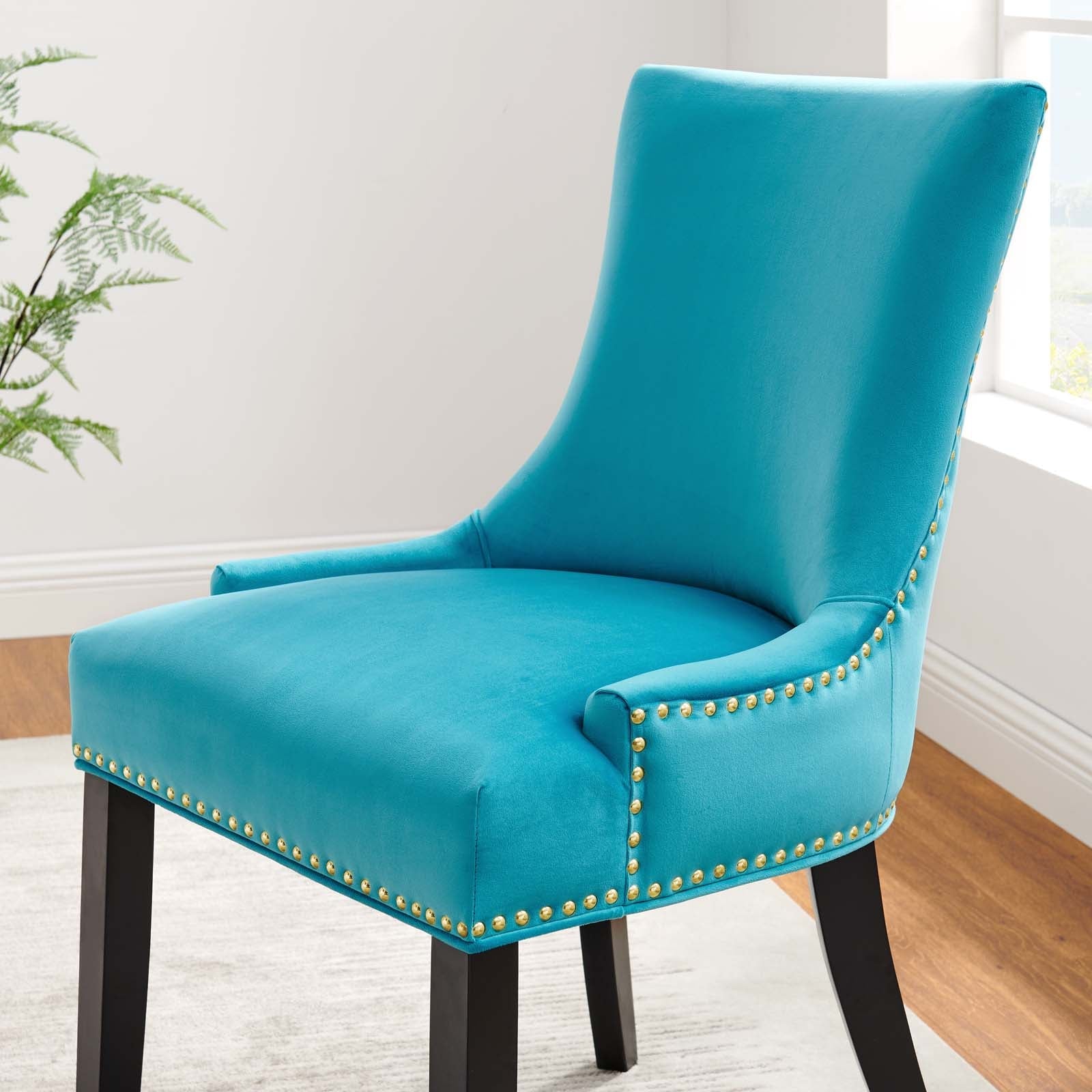 Marquis Performance Velvet Dining Chairs Set of 2 by Modway