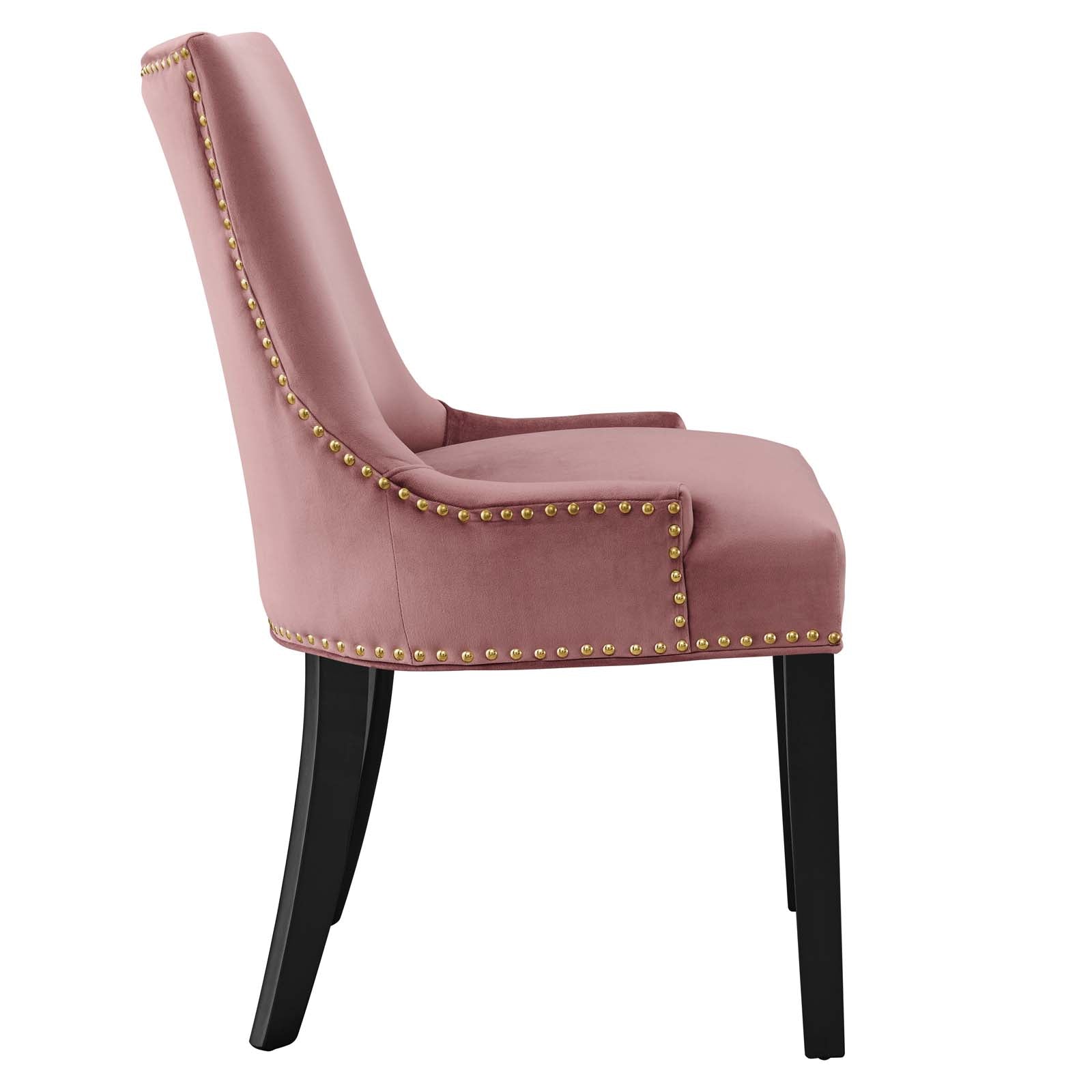 Marquis Performance Velvet Dining Chairs Set of 2 by Modway