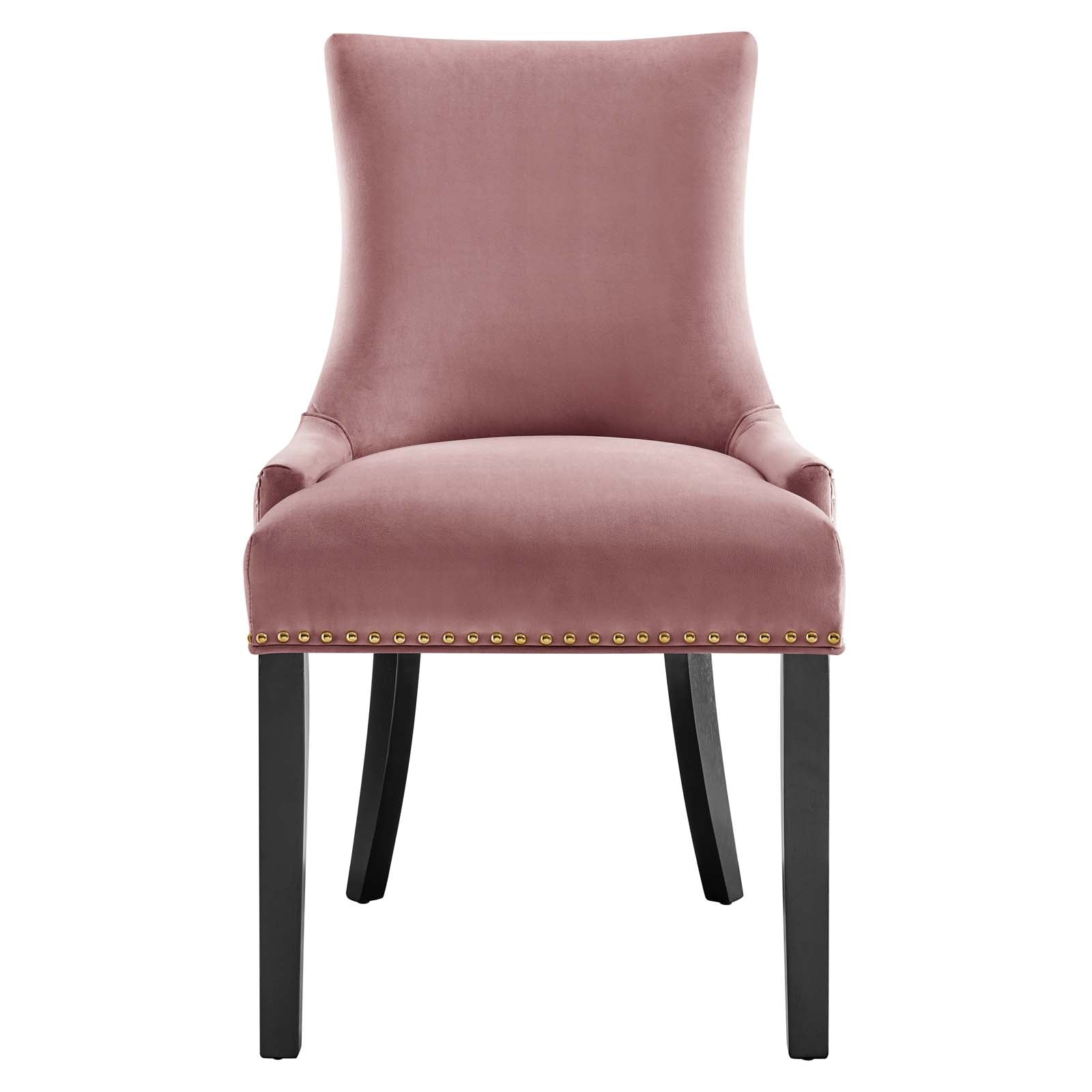 Marquis Performance Velvet Dining Chairs Set of 2 by Modway