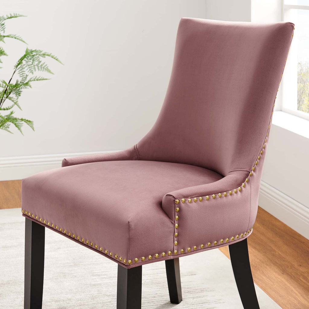 Marquis Performance Velvet Dining Chairs Set of 2 by Modway