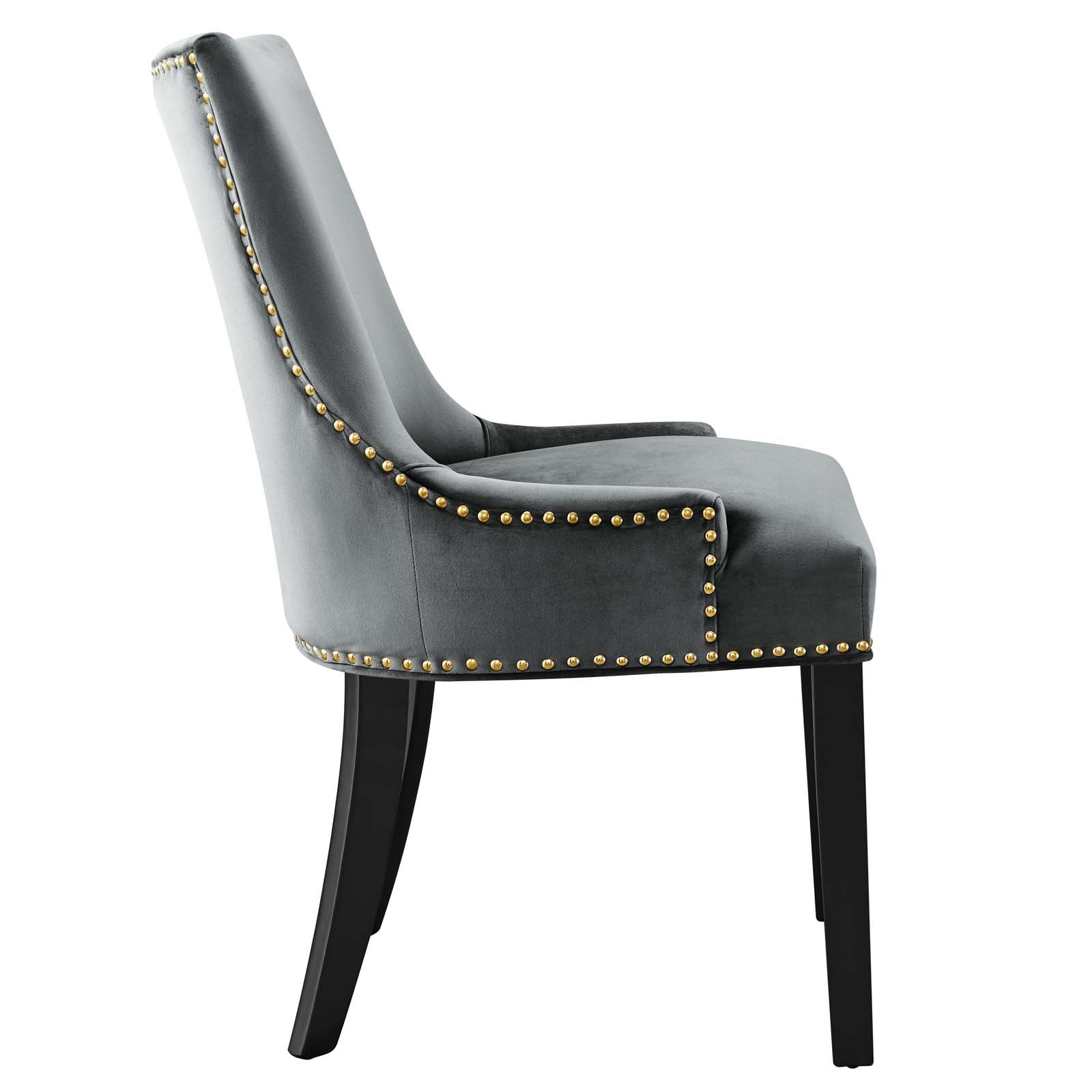 Marquis Performance Velvet Dining Chairs Set of 2 by Modway