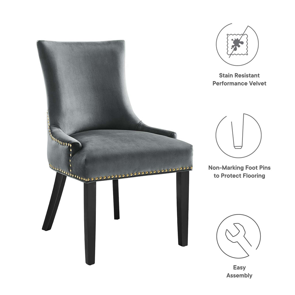 Marquis Performance Velvet Dining Chairs Set of 2 by Modway