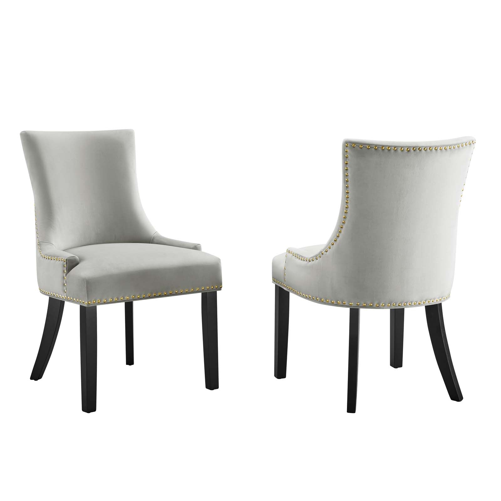 Marquis Performance Velvet Dining Chairs Set of 2 by Modway
