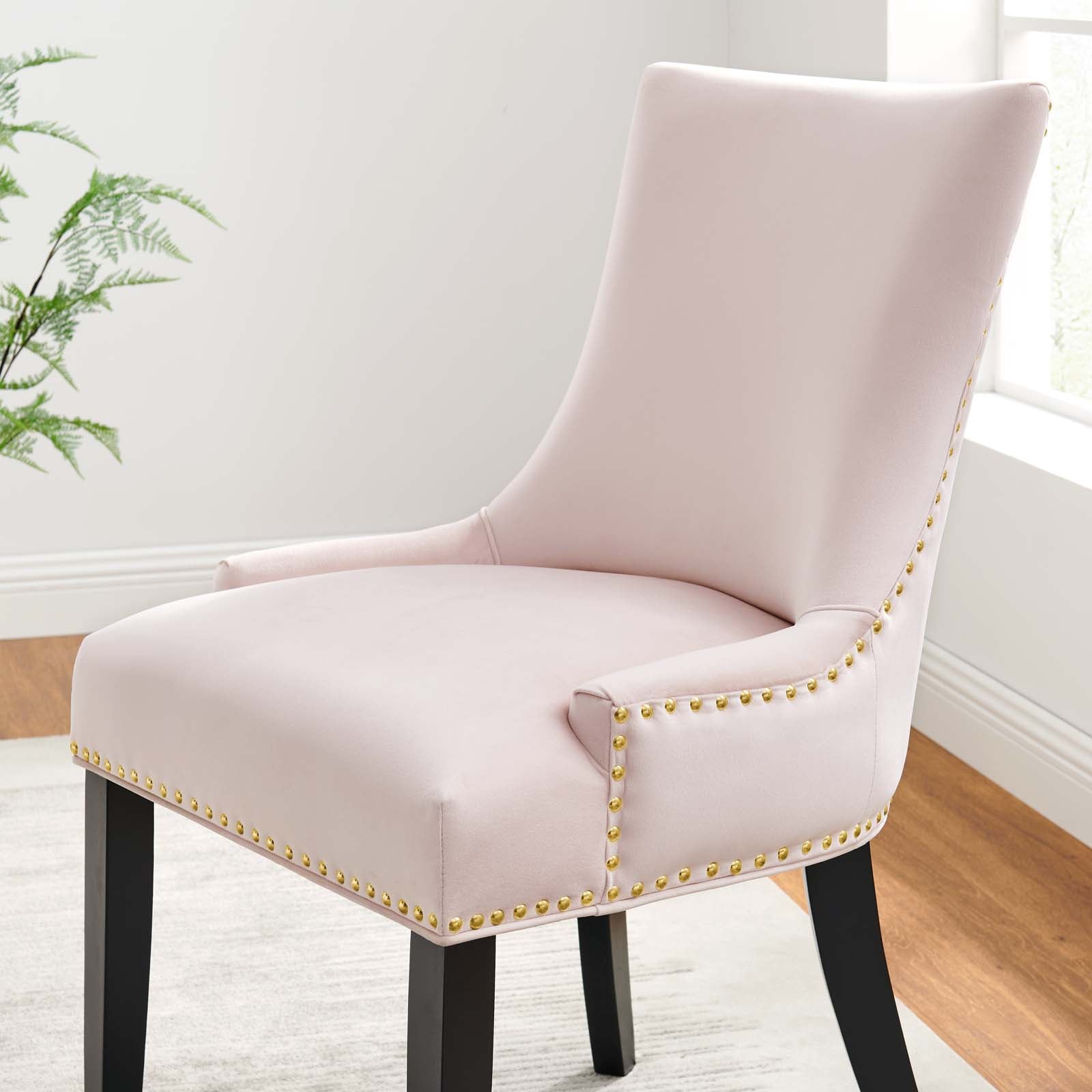Marquis Performance Velvet Dining Chairs Set of 2 by Modway