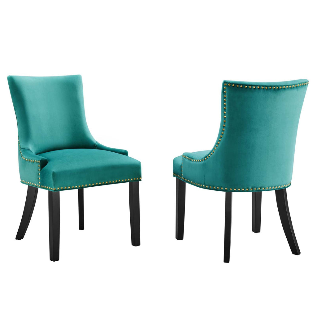 Marquis Performance Velvet Dining Chairs Set of 2 by Modway