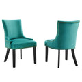 Marquis Performance Velvet Dining Chairs Set of 2 by Modway