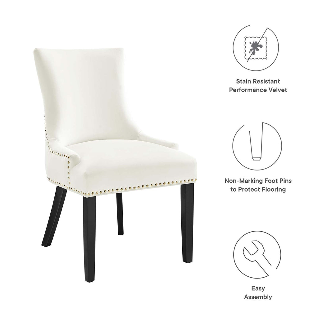 Marquis Performance Velvet Dining Chairs Set of 2 by Modway
