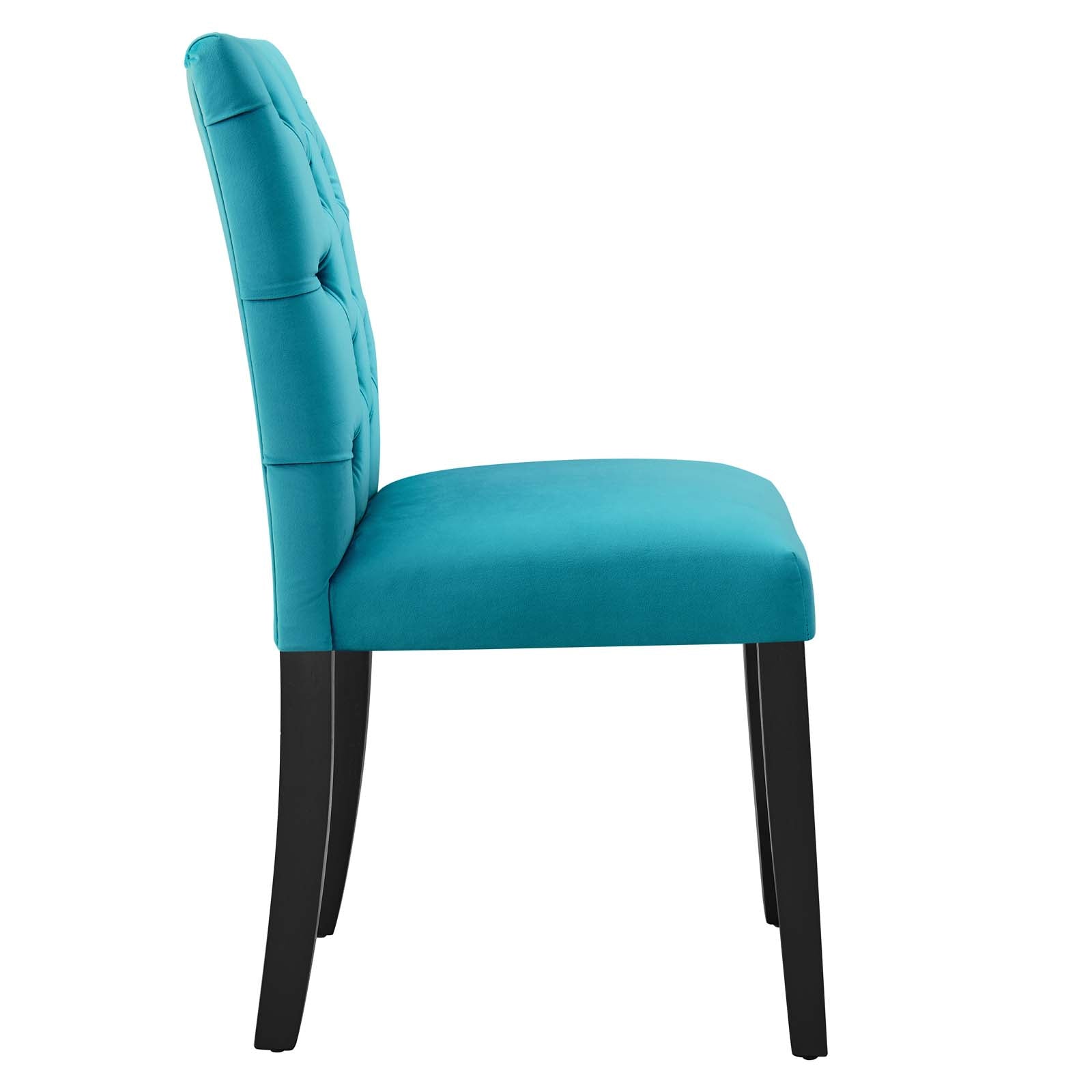 Duchess Performance Velvet Dining Chairs Set of 2 by Modway