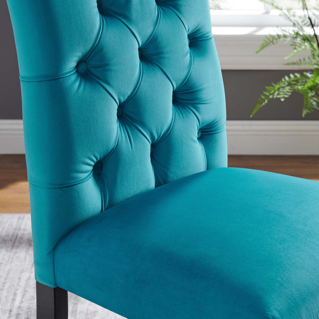 Duchess Performance Velvet Dining Chairs Set of 2 by Modway