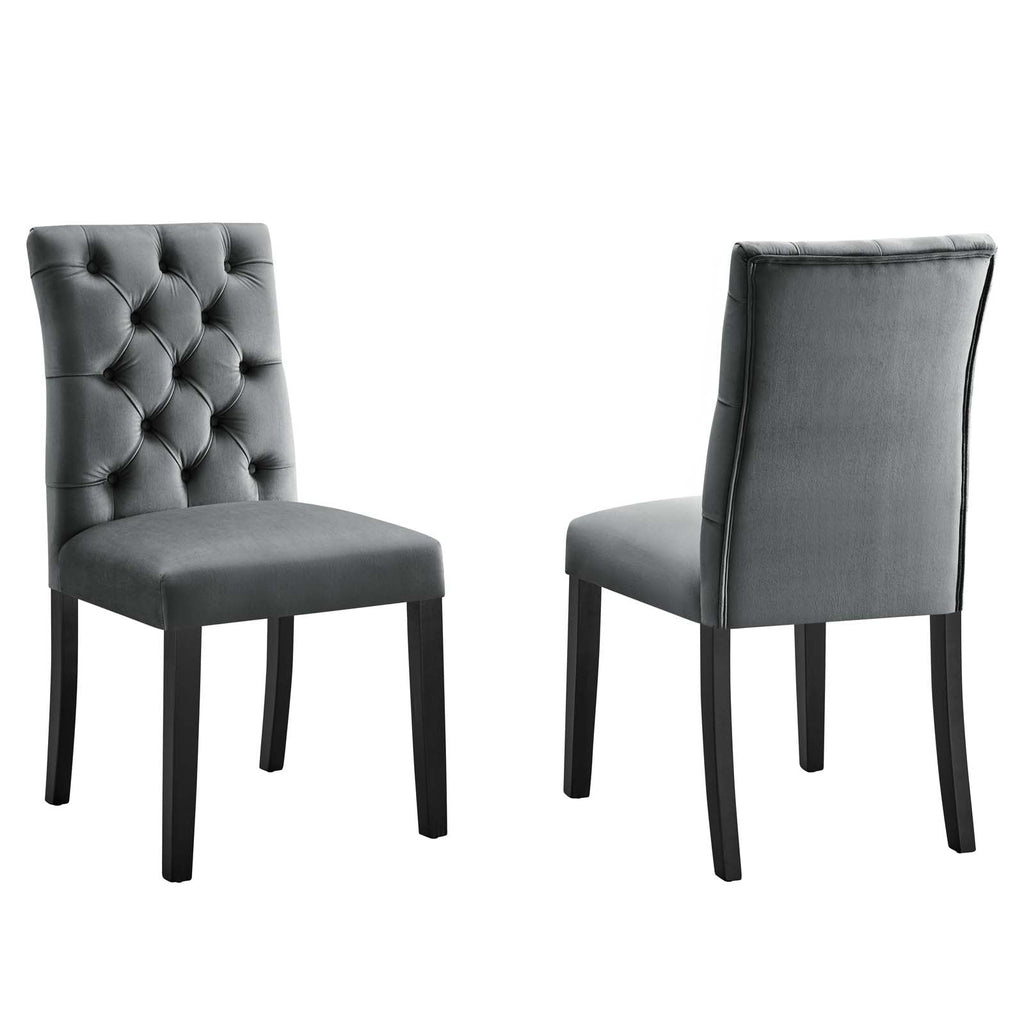 Duchess Performance Velvet Dining Chairs Set of 2 by Modway