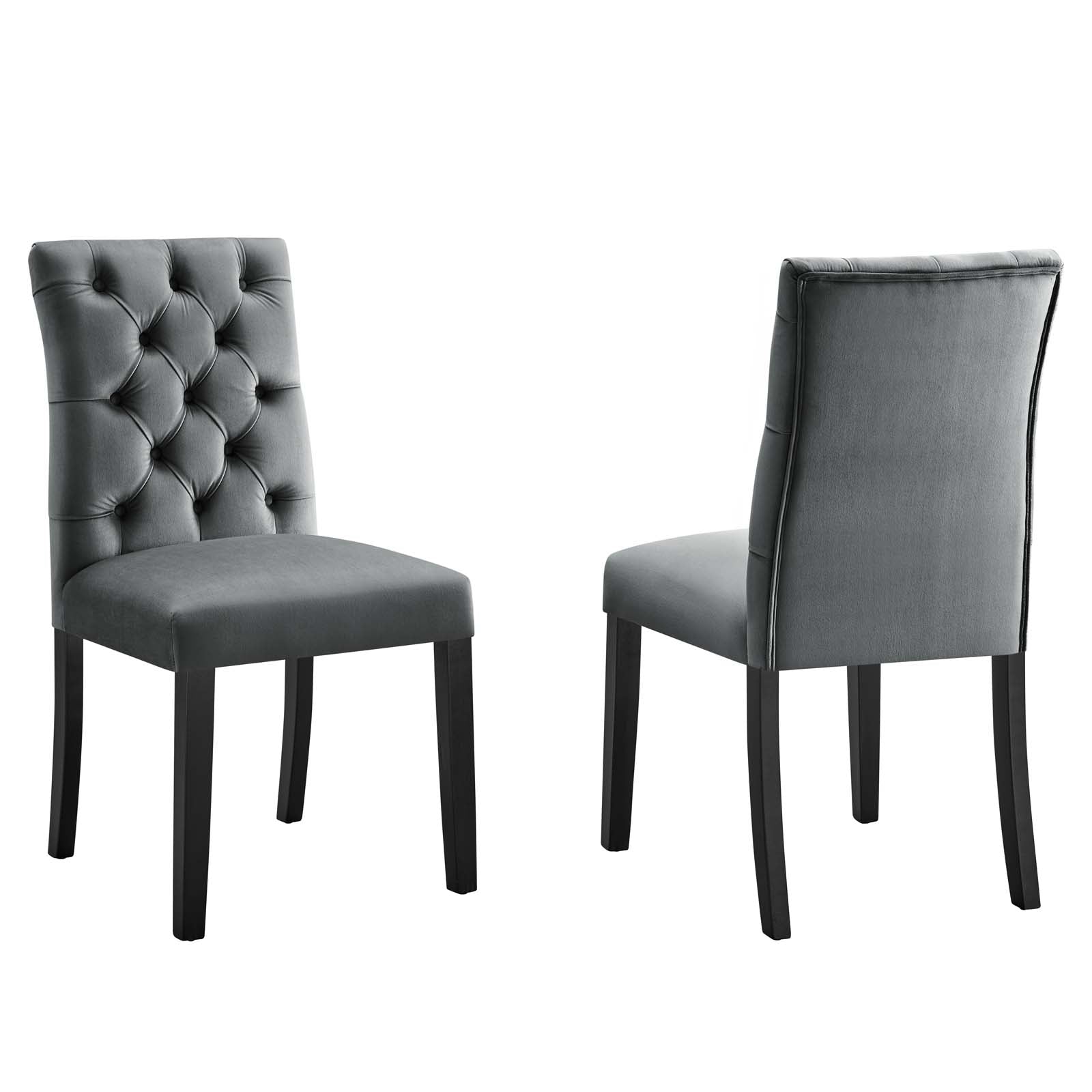 Duchess Performance Velvet Dining Chairs Set of 2 by Modway