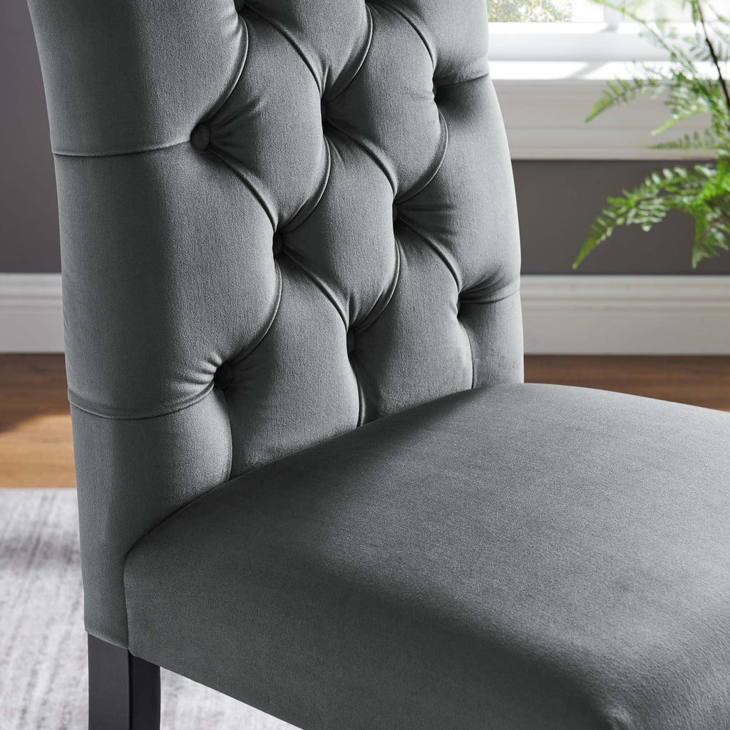 Duchess Performance Velvet Dining Chairs Set of 2 by Modway