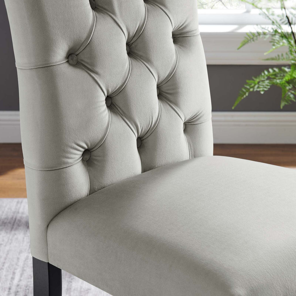 Duchess Performance Velvet Dining Chairs Set of 2 by Modway