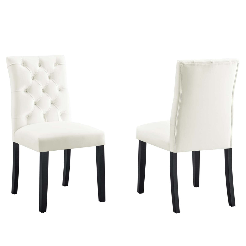 Duchess Performance Velvet Dining Chairs Set of 2 by Modway