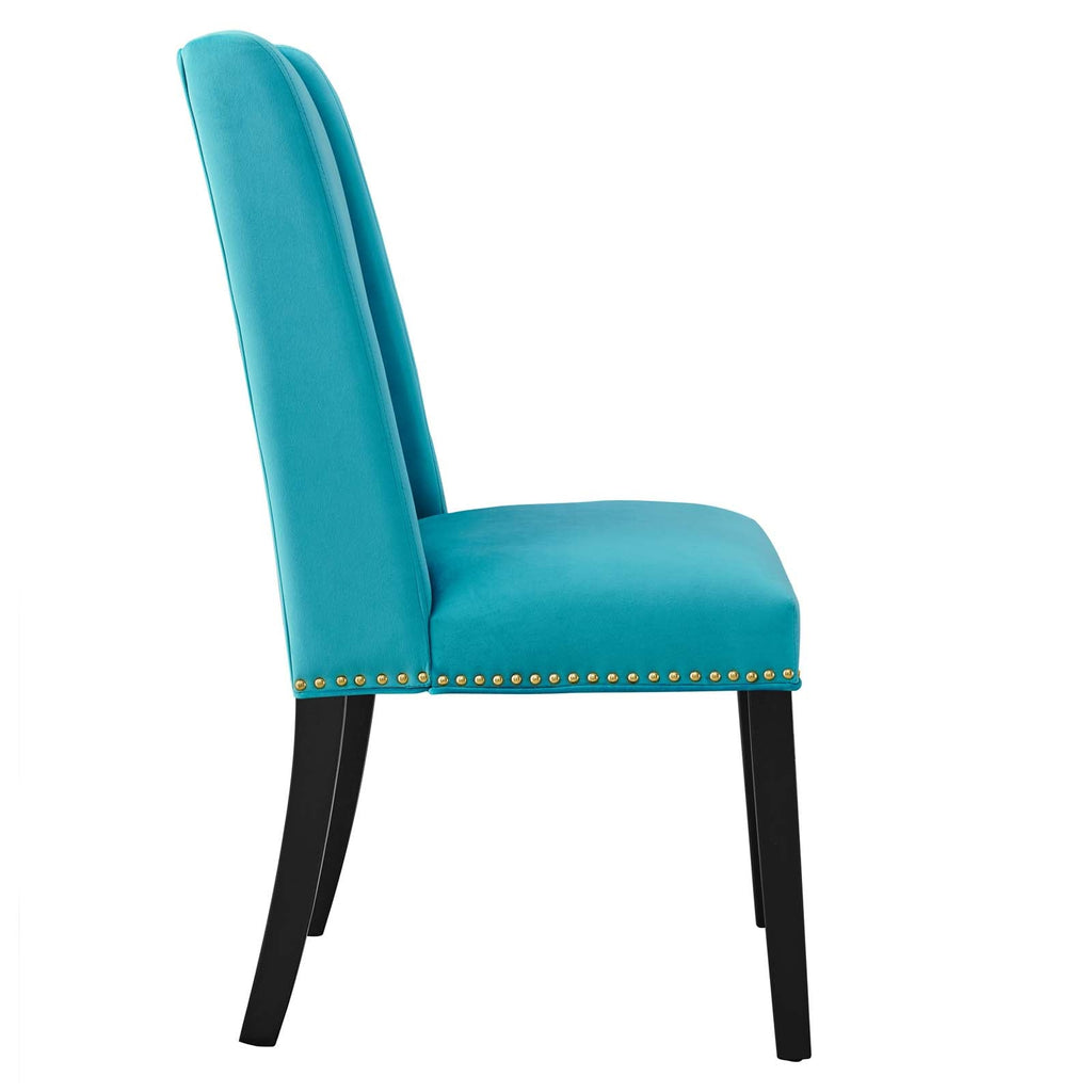 Baron Performance Velvet Dining Chairs Set of 2 by Modway
