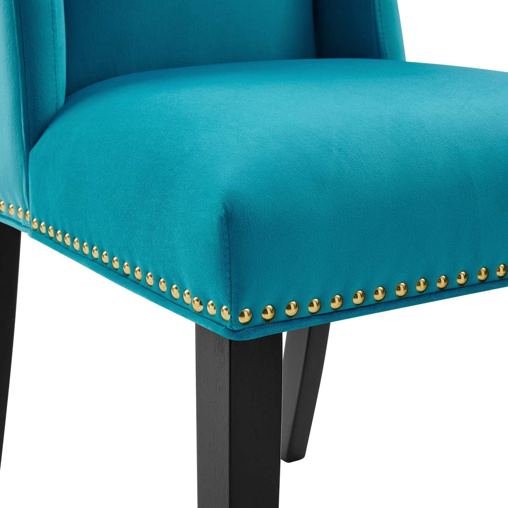 Baron Performance Velvet Dining Chairs Set of 2 by Modway