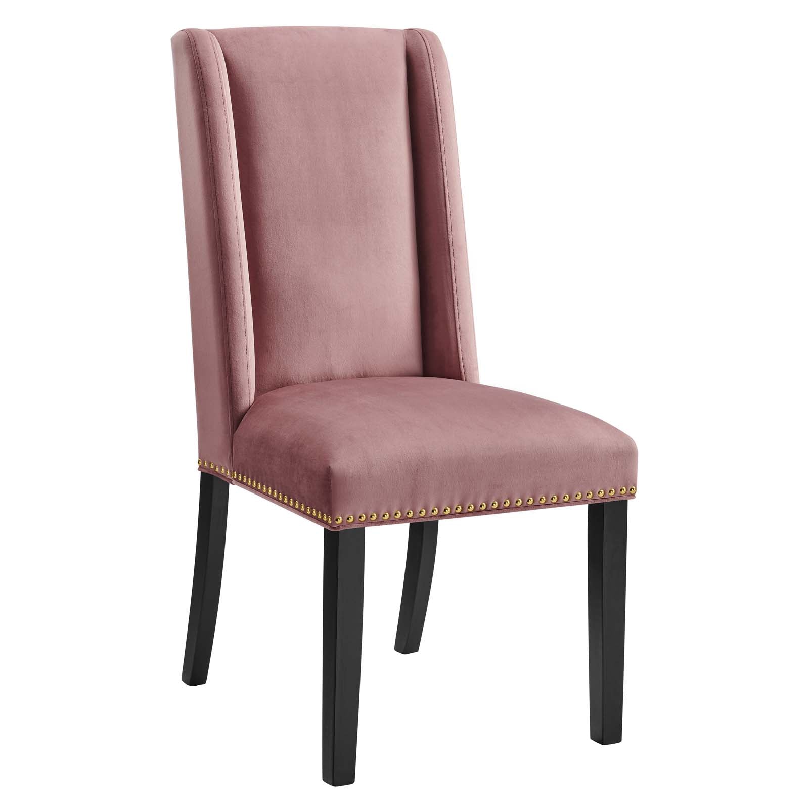 Baron Performance Velvet Dining Chairs Set of 2 by Modway
