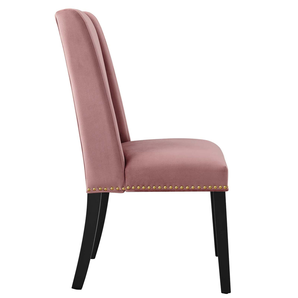 Baron Performance Velvet Dining Chairs Set of 2 by Modway