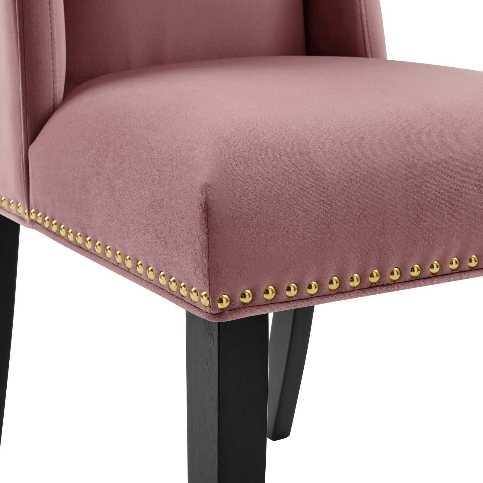 Baron Performance Velvet Dining Chairs Set of 2 by Modway