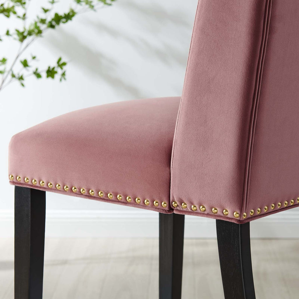 Baron Performance Velvet Dining Chairs Set of 2 by Modway