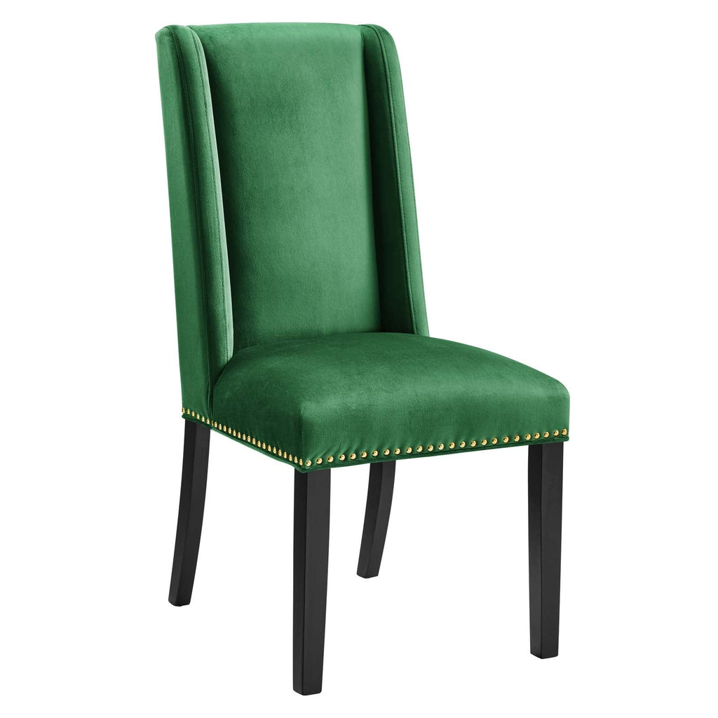 Baron Performance Velvet Dining Chairs Set of 2 by Modway