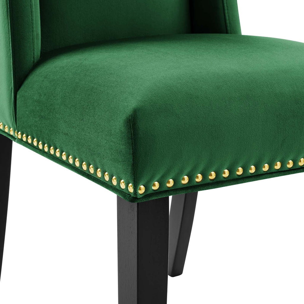 Baron Performance Velvet Dining Chairs Set of 2 by Modway