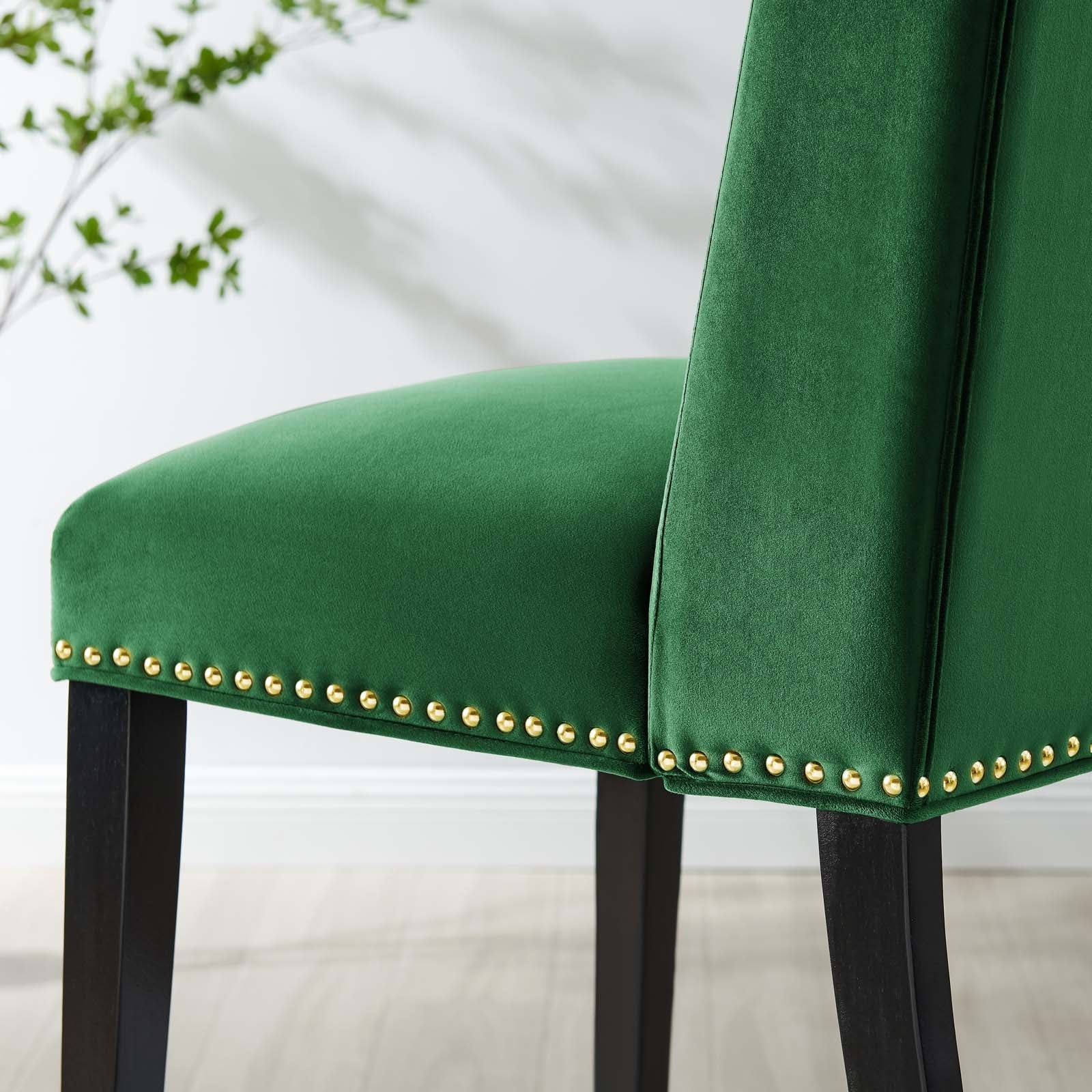 Baron Performance Velvet Dining Chairs Set of 2 by Modway