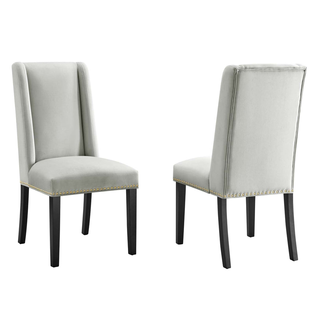 Baron Performance Velvet Dining Chairs Set of 2 by Modway
