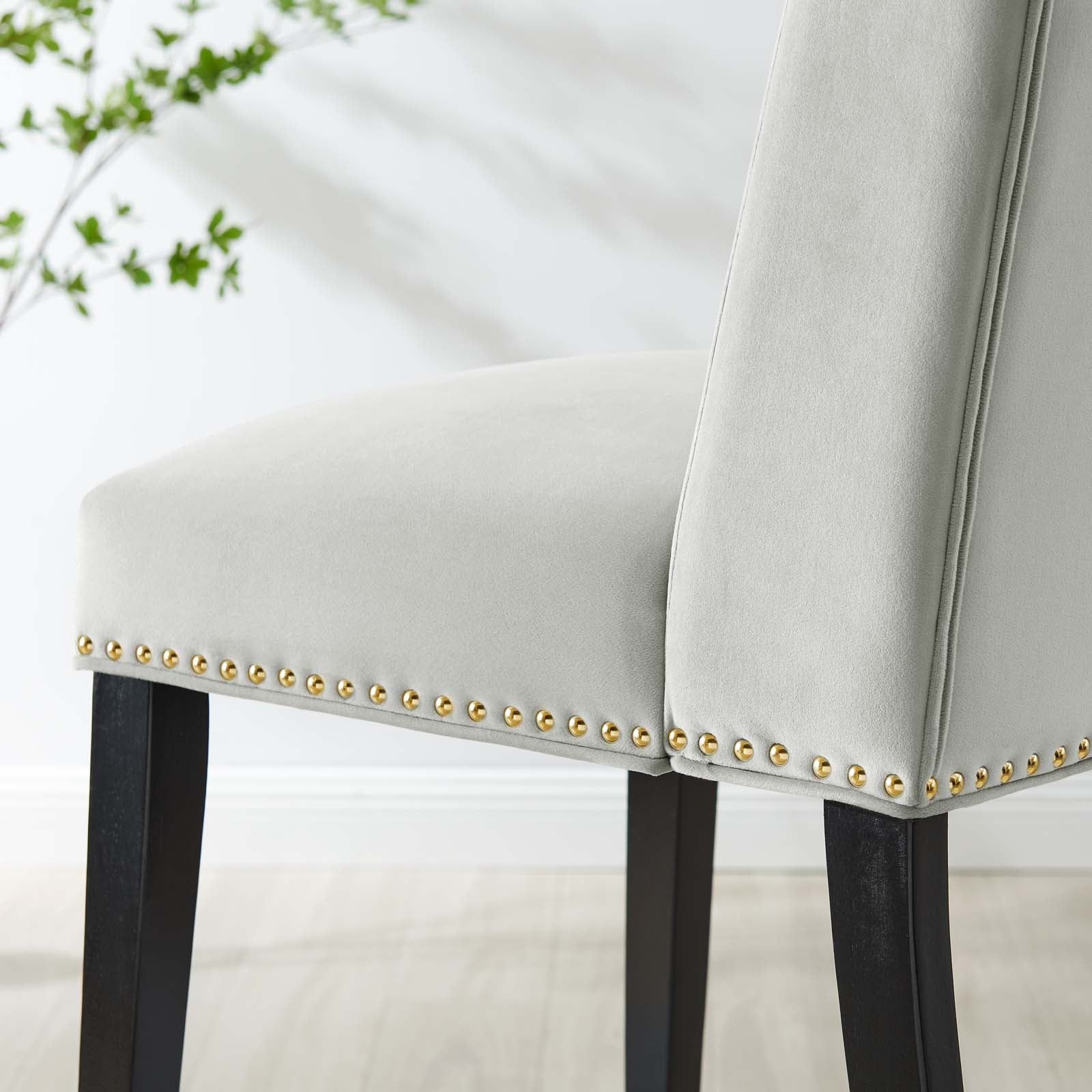 Baron Performance Velvet Dining Chairs Set of 2 by Modway
