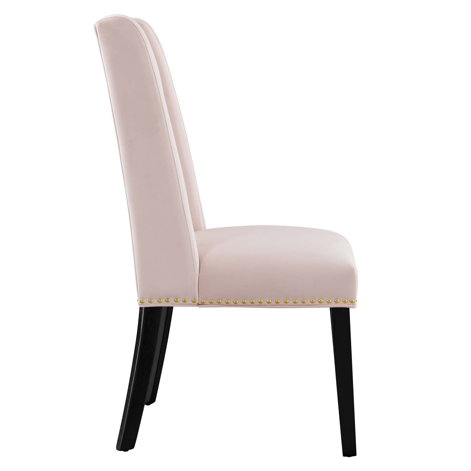 Baron Performance Velvet Dining Chairs Set of 2 by Modway