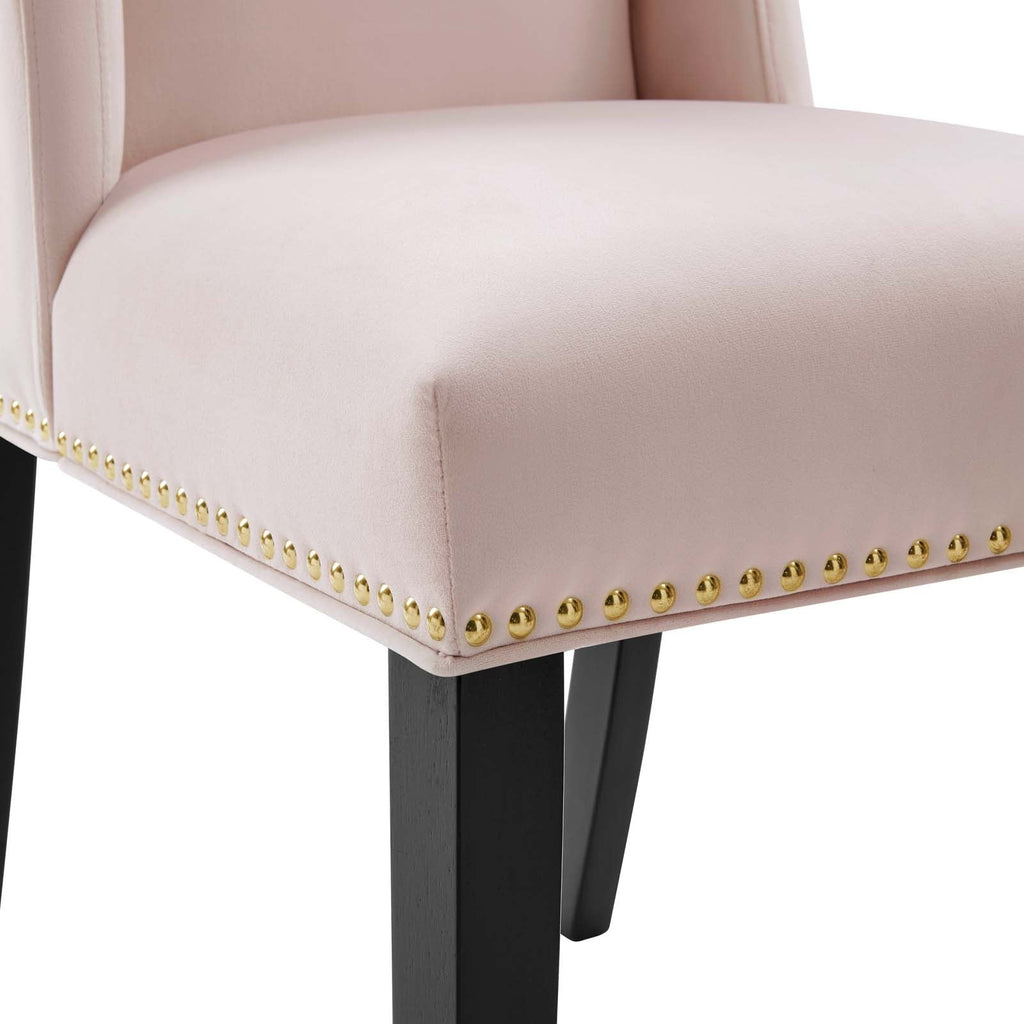 Baron Performance Velvet Dining Chairs Set of 2 by Modway