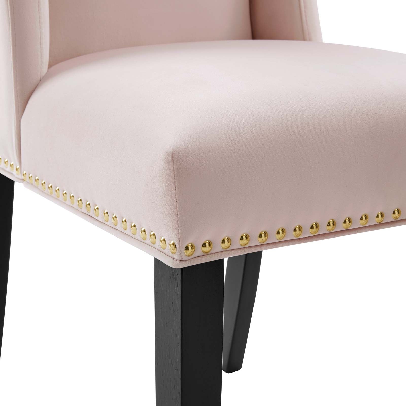 Baron Performance Velvet Dining Chairs Set of 2 by Modway