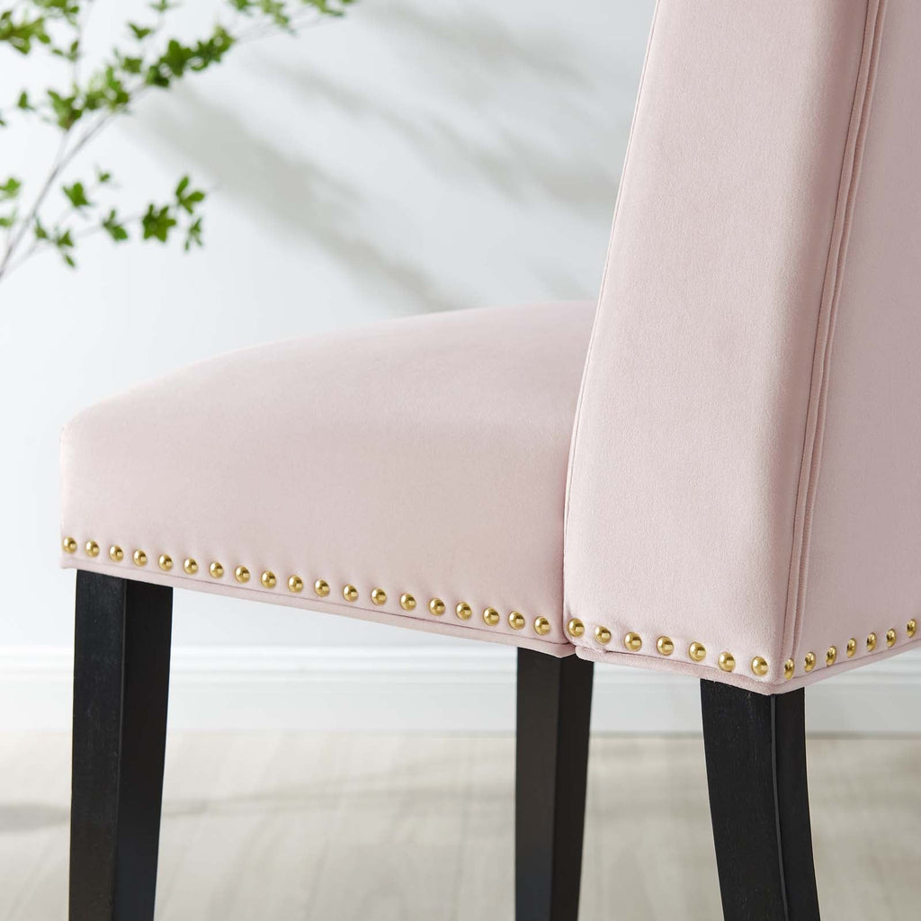 Baron Performance Velvet Dining Chairs Set of 2 by Modway