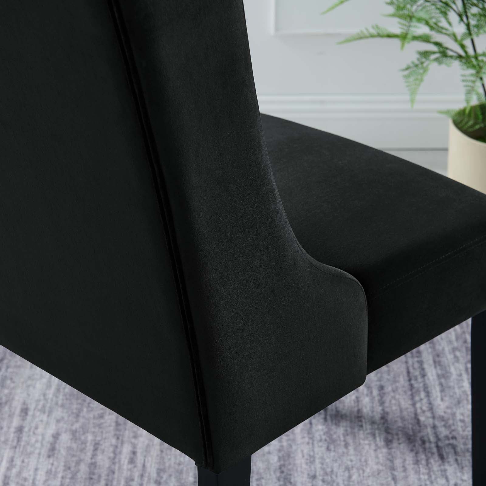 Baronet Performance Velvet Dining Chairs Set of 2 by Modway
