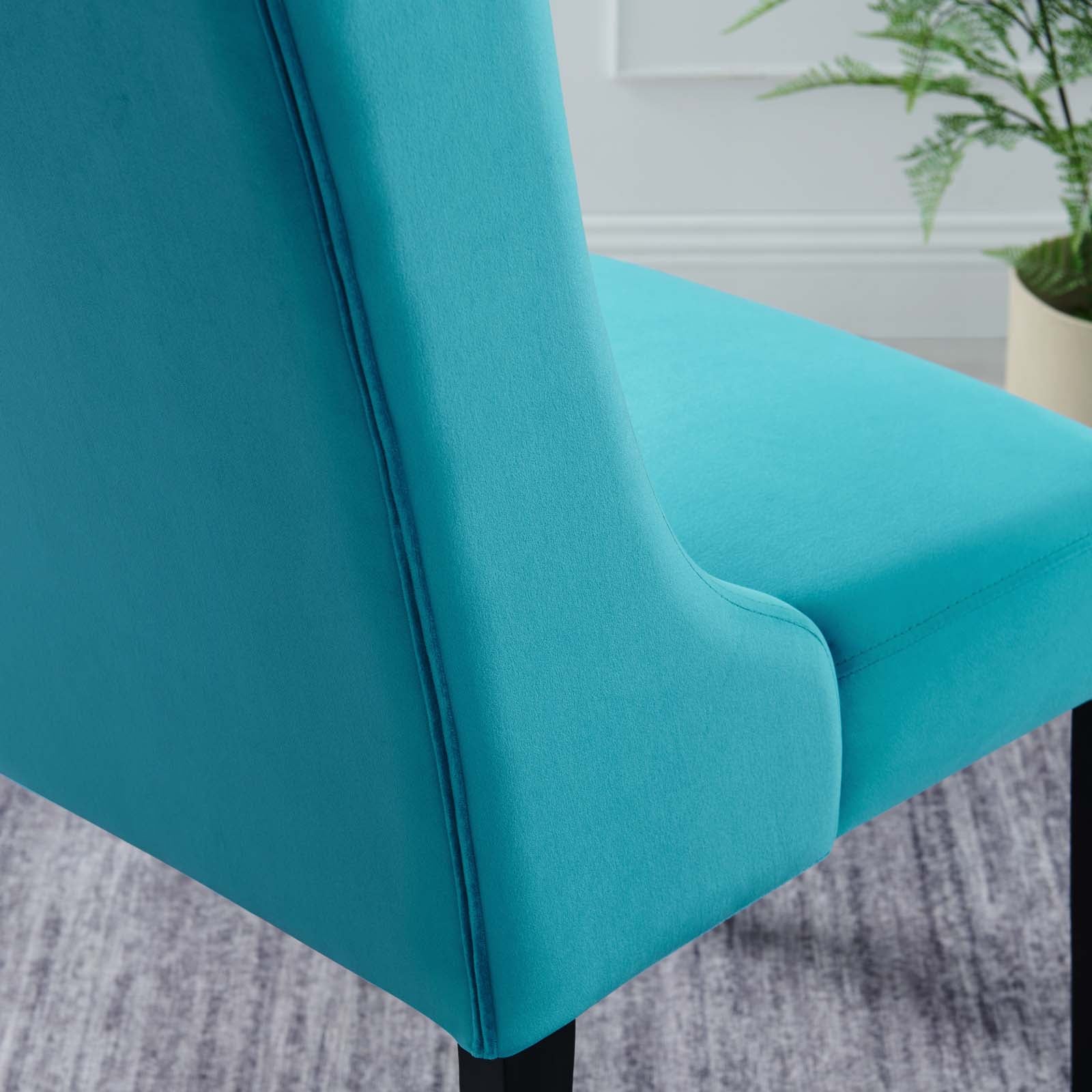 Baronet Performance Velvet Dining Chairs Set of 2 by Modway