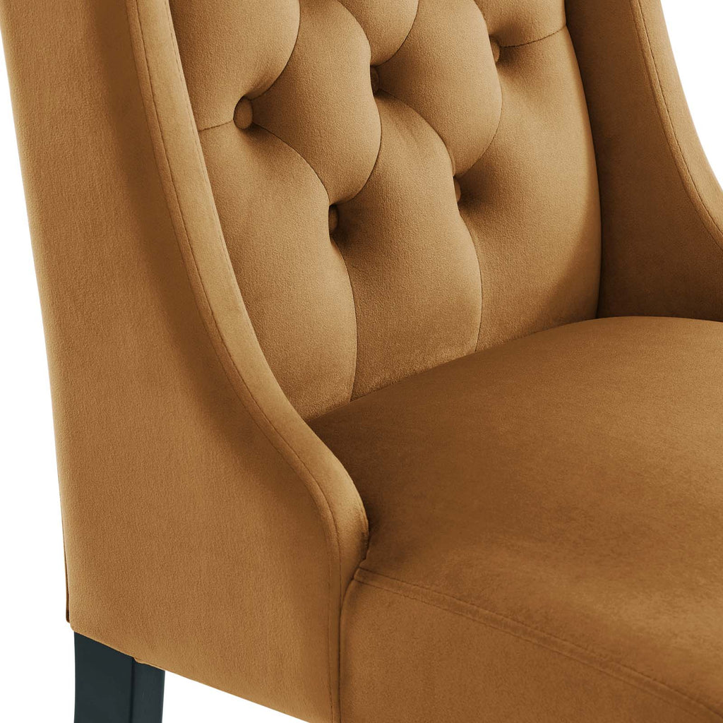 Baronet Performance Velvet Dining Chairs Set of 2 by Modway