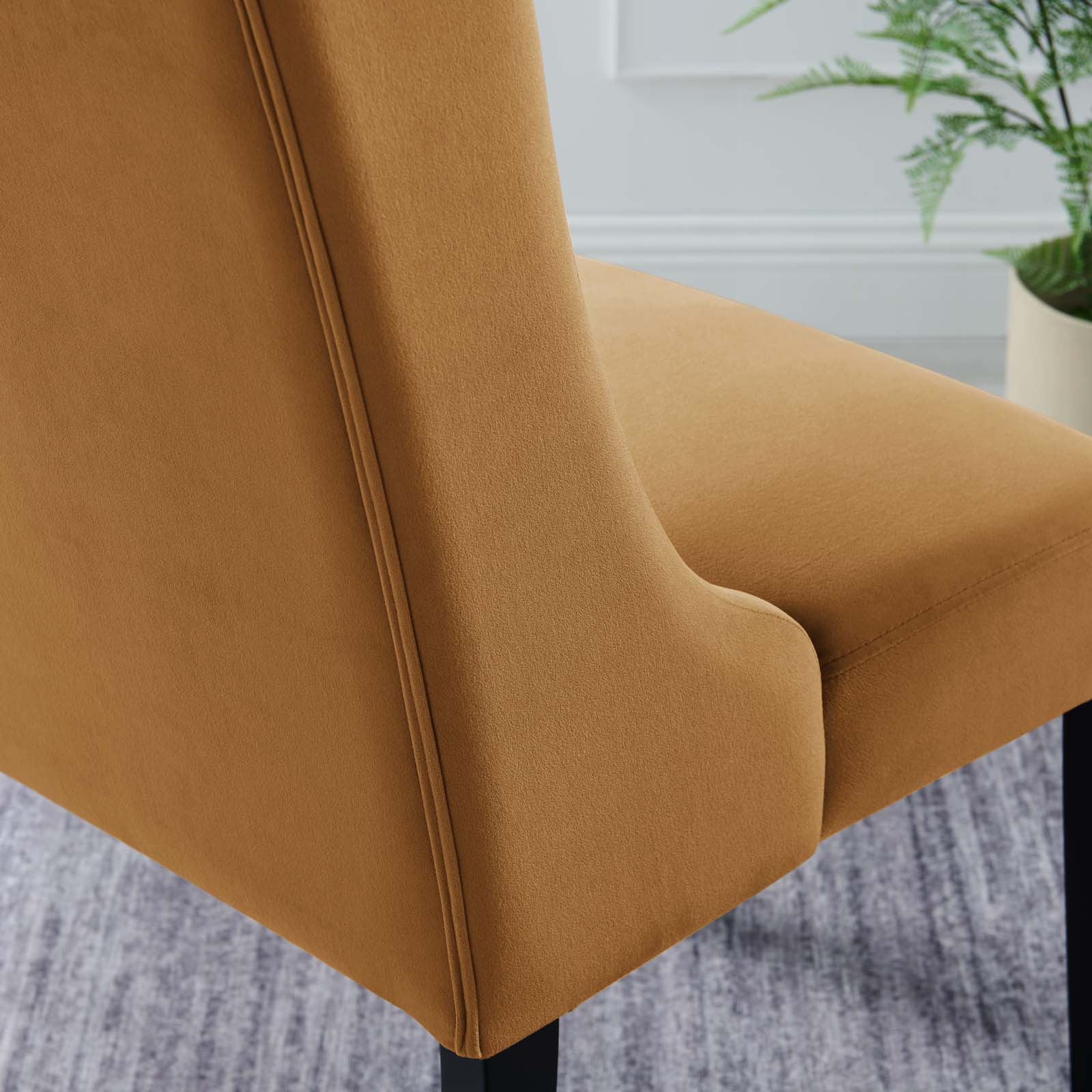 Baronet Performance Velvet Dining Chairs Set of 2 by Modway