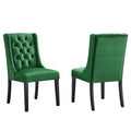 Baronet Performance Velvet Dining Chairs Set of 2 by Modway