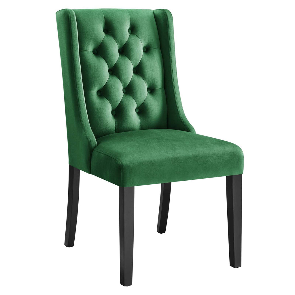 Baronet Performance Velvet Dining Chairs Set of 2 by Modway