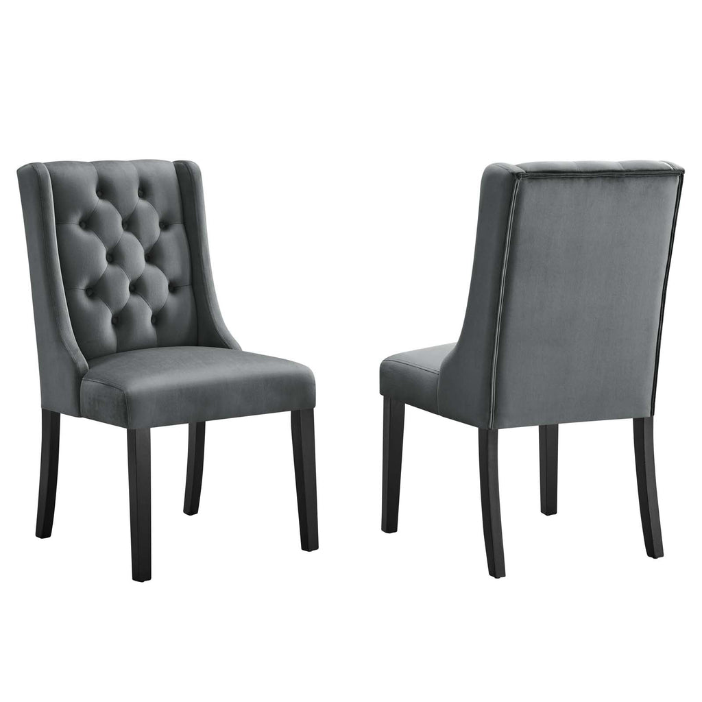 Baronet Performance Velvet Dining Chairs Set of 2 by Modway