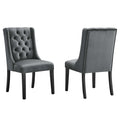 Baronet Performance Velvet Dining Chairs Set of 2 by Modway