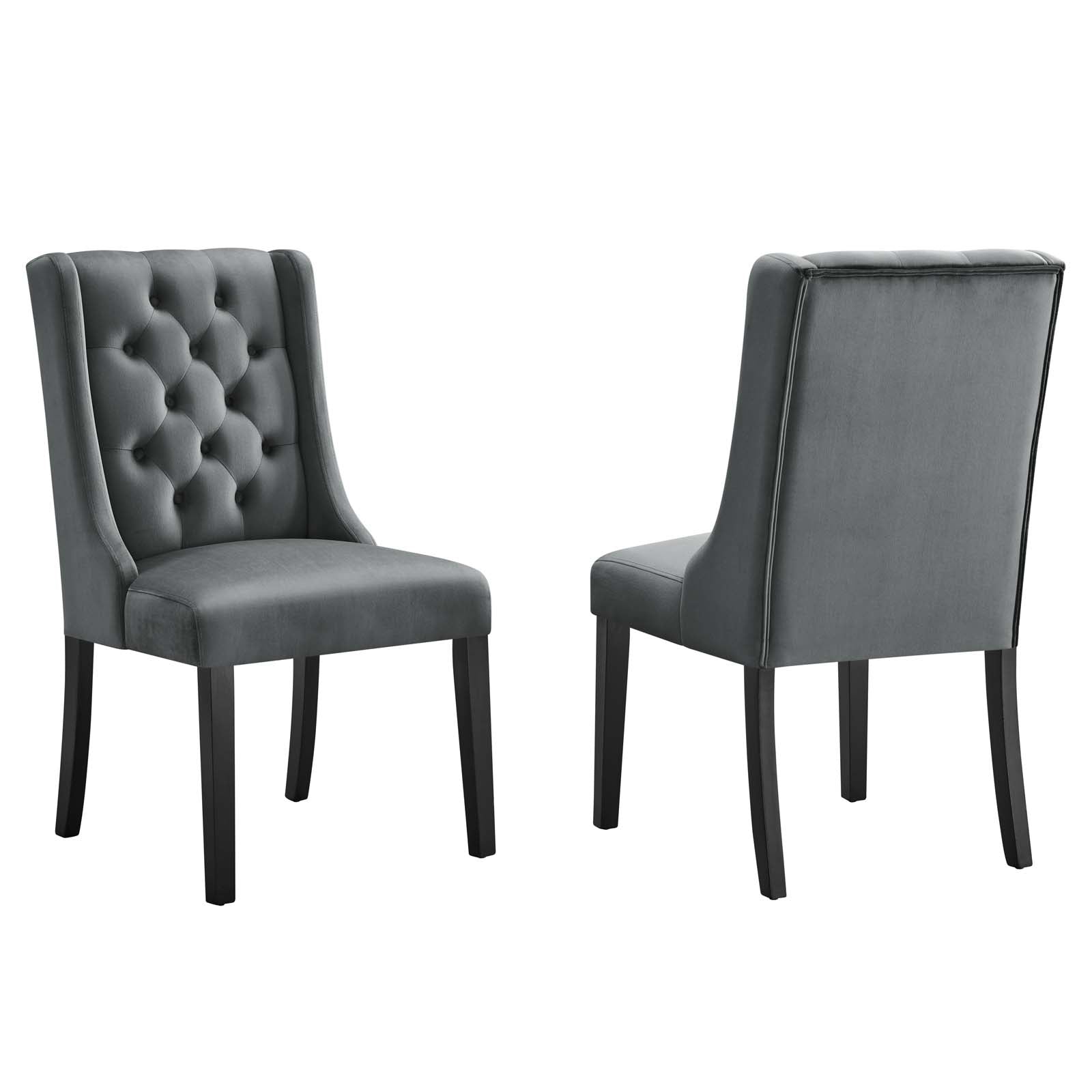 Baronet Performance Velvet Dining Chairs Set of 2 by Modway
