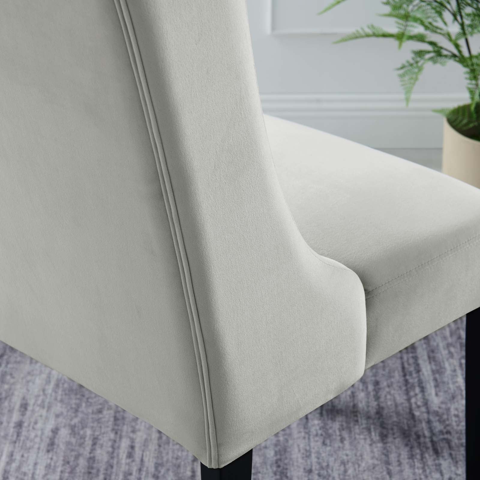 Baronet Performance Velvet Dining Chairs Set of 2 by Modway