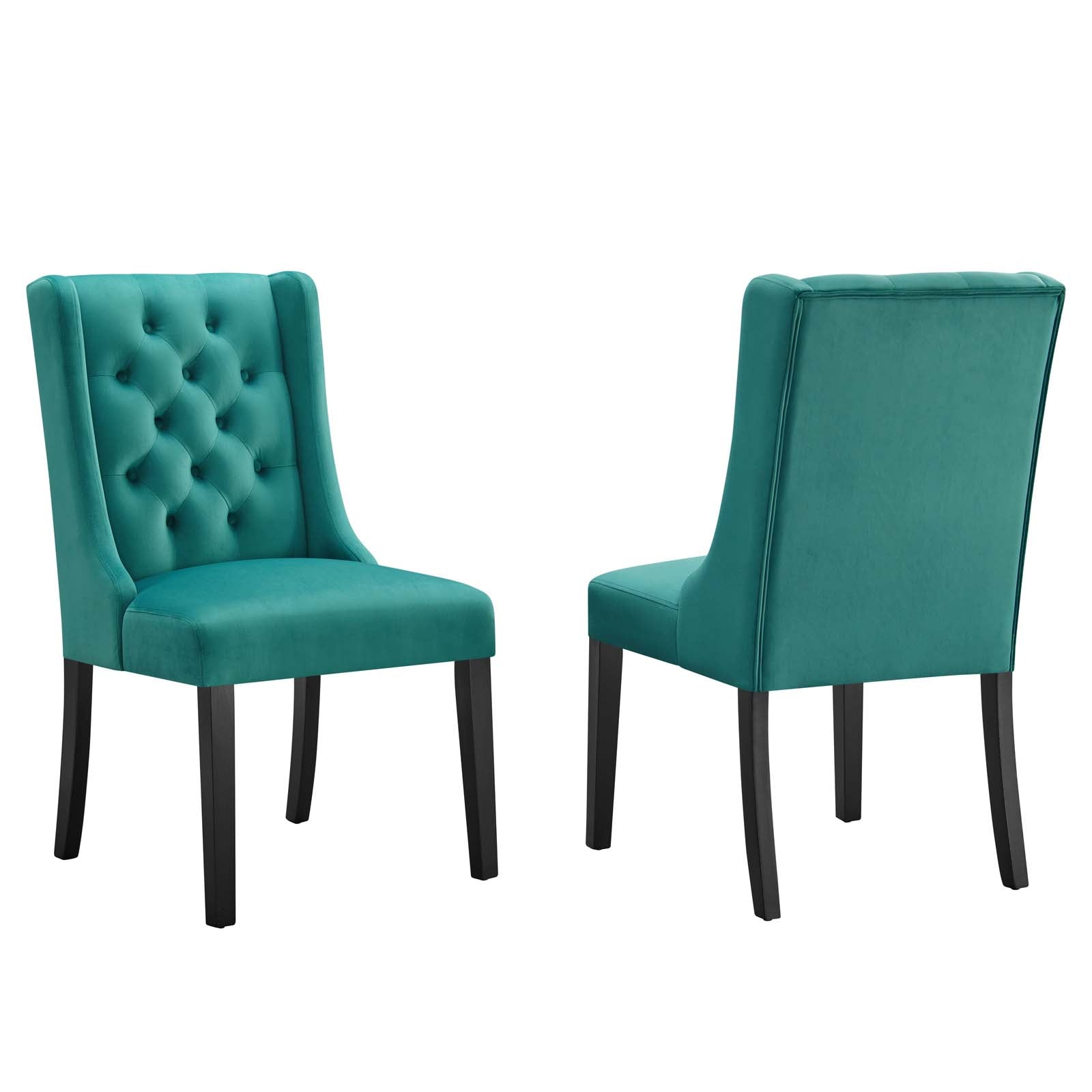 Baronet Performance Velvet Dining Chairs Set of 2 by Modway