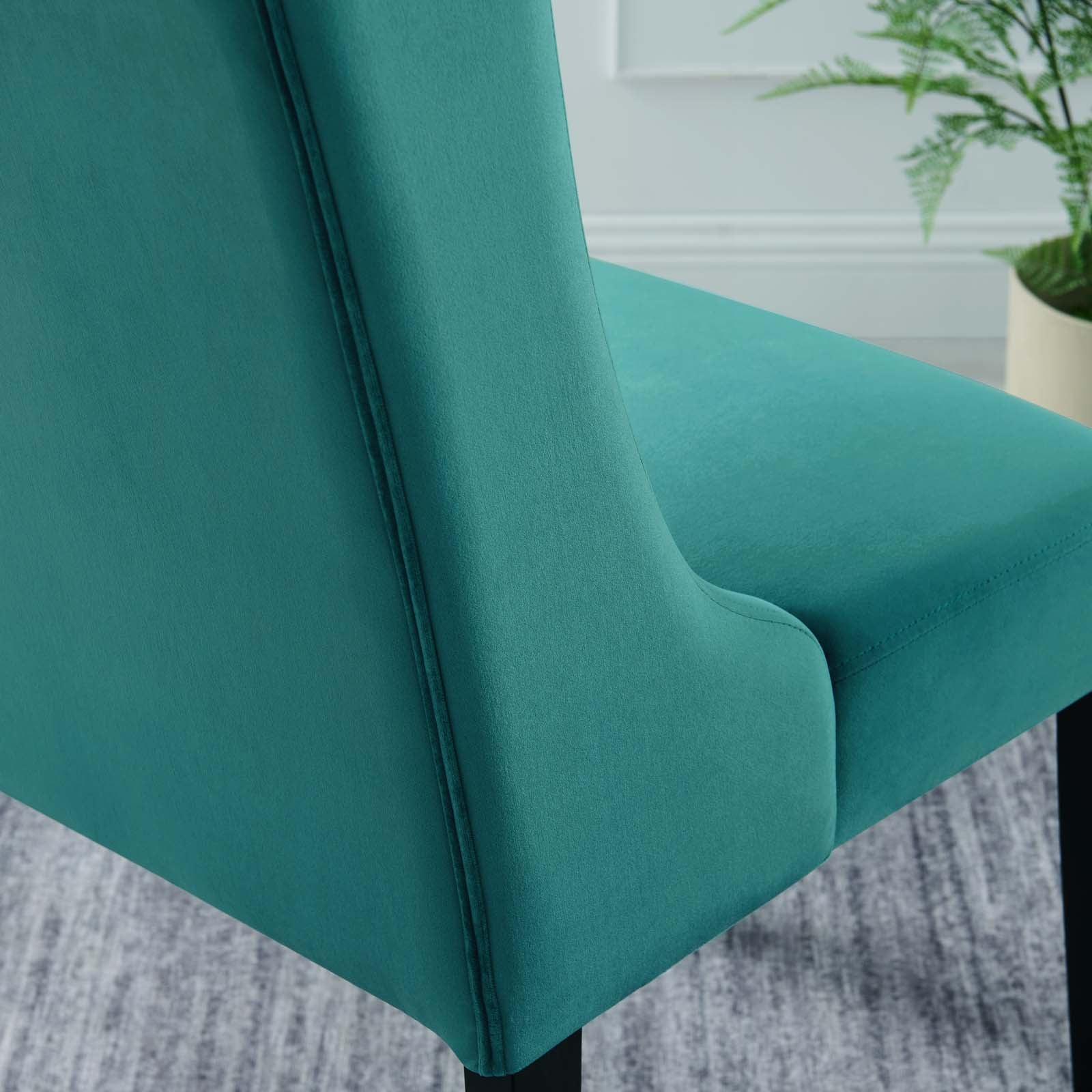 Baronet Performance Velvet Dining Chairs Set of 2 by Modway