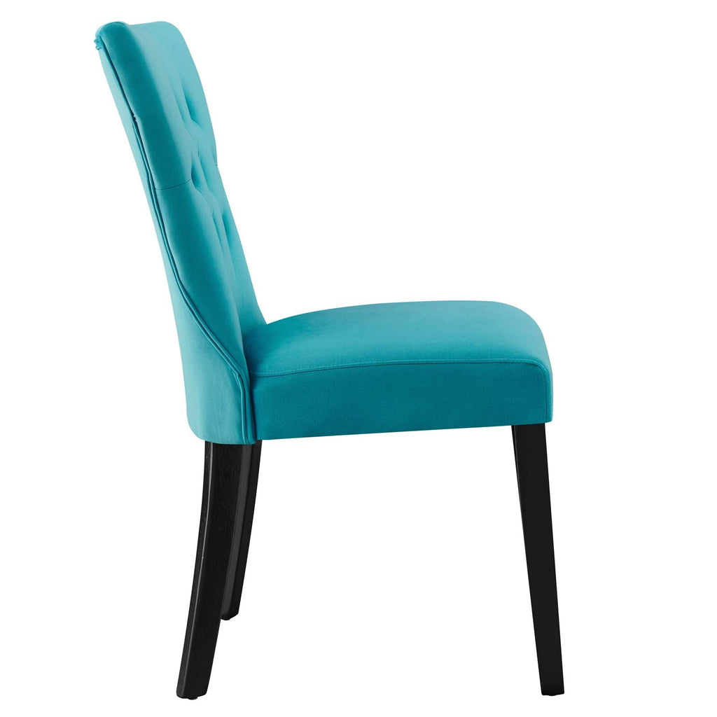 Silhouette Performance Velvet Dining Chairs Set of 2 by Modway