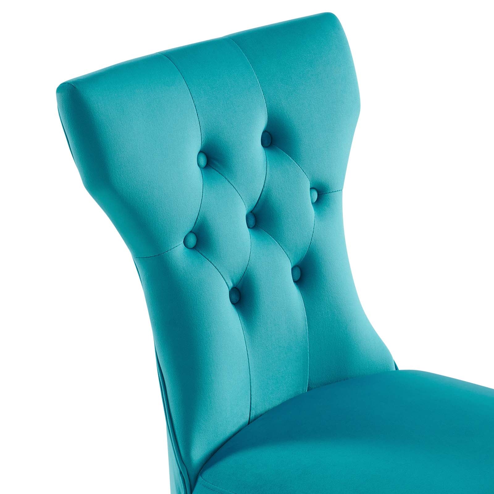 Silhouette Performance Velvet Dining Chairs Set of 2 by Modway
