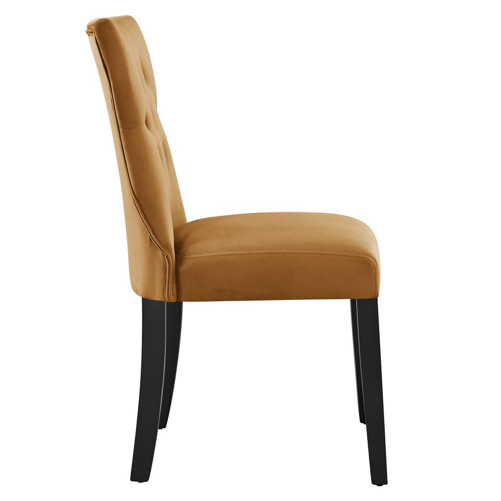 Silhouette Performance Velvet Dining Chairs Set of 2 by Modway