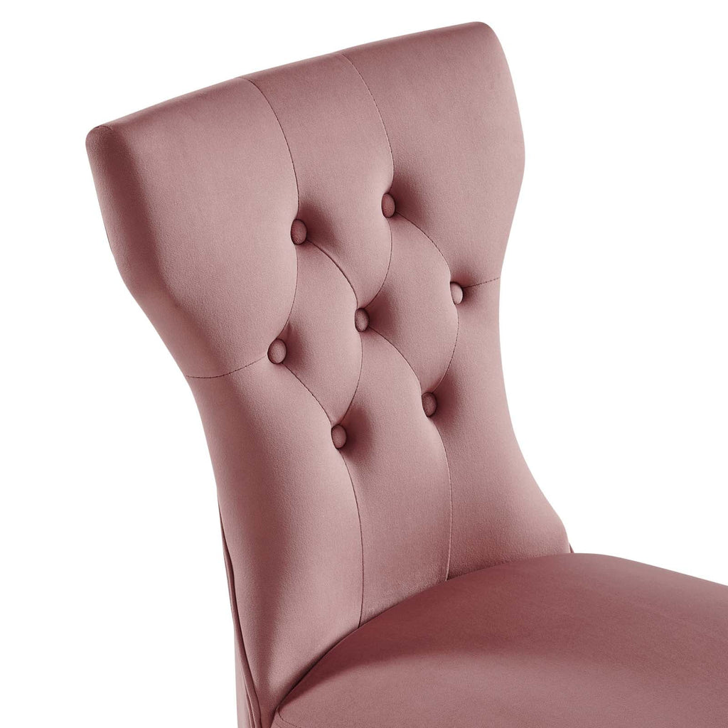 Silhouette Performance Velvet Dining Chairs Set of 2 by Modway
